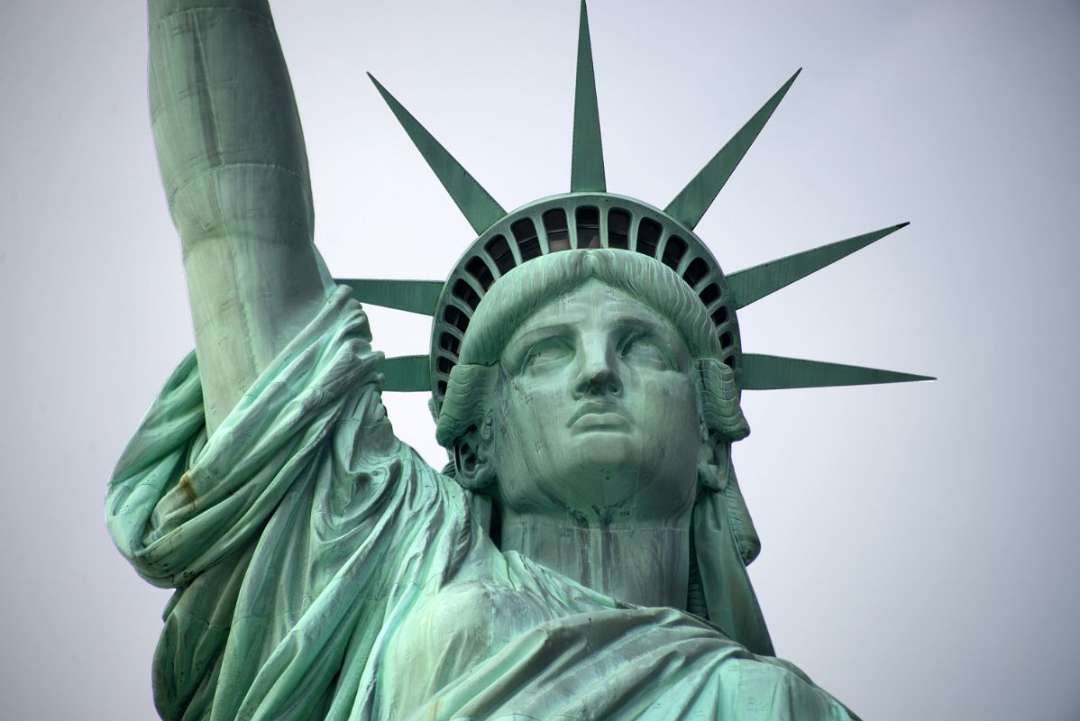 10-03 Statue Of Liberty Head Close Up From Walk Around Liberty Island